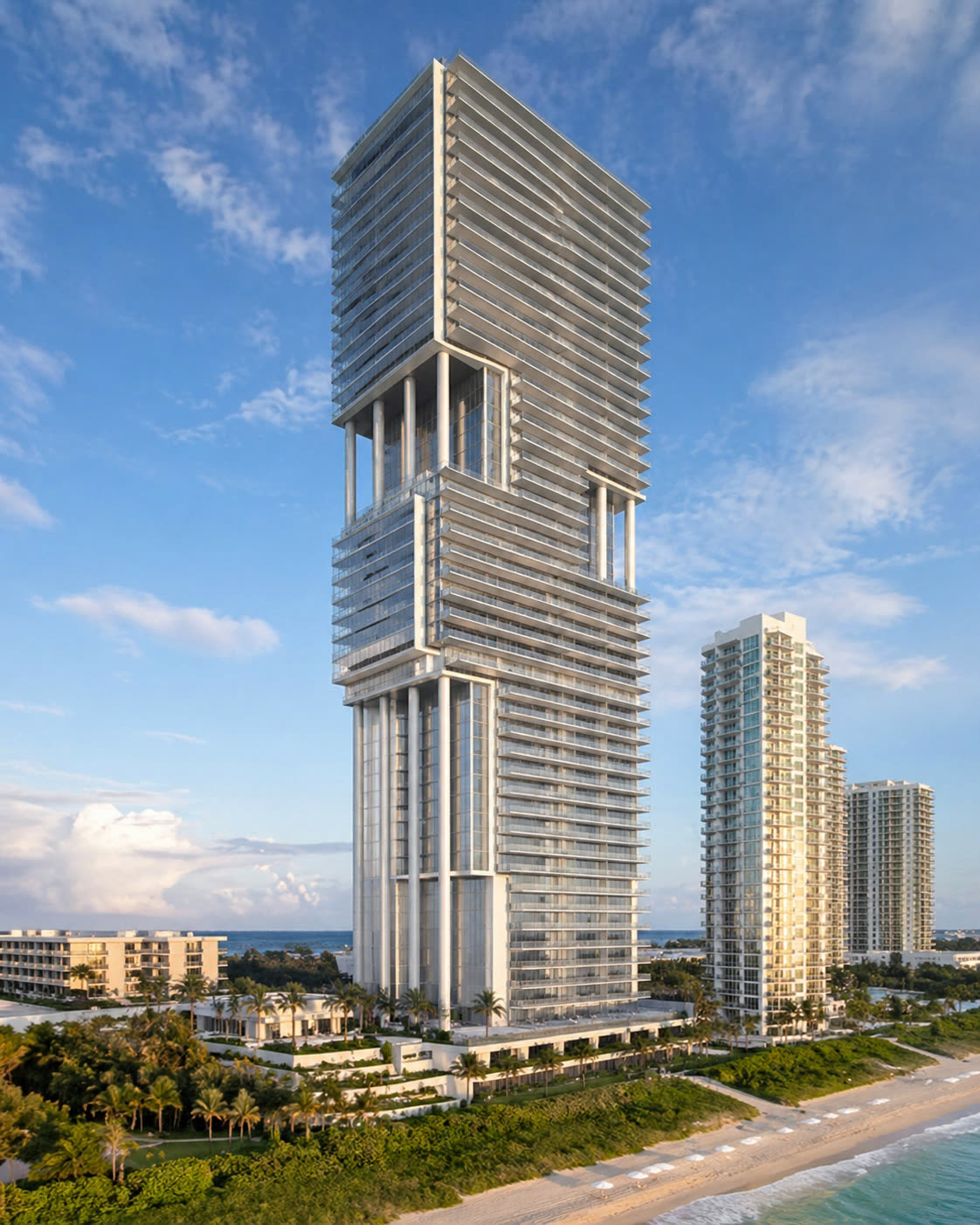 Exterior de la torre completa de Turnberry Ocean Club, Sunny Isles Beach